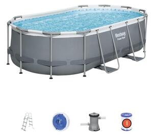 Bestway PUERTO RICO ovális fémvázas medence szett 424 x 250 x 100 cm