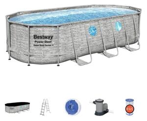 Power Steel Swim Vistar SUMATRA Ovális fémvázas medence szett ablakkal 549 x 274 x 122 cm