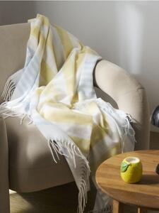 Sinsay - Csíkos takaró rojtokkal - krémszínű