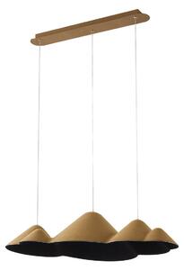 Függőlámpa Lucande, Beutlin, dimmable, Zöld, Étkező, Szövet / Textília, Modern