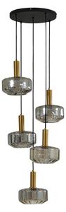 Függőlámpa Lindby, Hildur, dimmable, Szürke, Étkező, Üveg