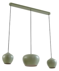 Függőlámpa Lucande, Malisa, dimmable, Zöld, Nappali, Fém, Skandináv
