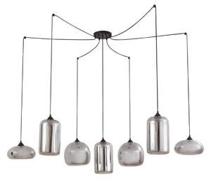 Függőlámpa Lindby, Marla, dimmable, Fekete, Nappali, Üveg, Modern