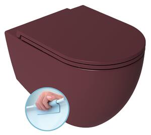 Isvea, INFINITY függő WC csésze, Perem nélküli, 36,5x53cm, Matt barna vörös, 10NF02001-2R