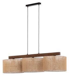 Függőlámpa TK Lighting, Juta, dimmable, Bézs, Nappali, Szövet / Textília