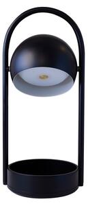 Asztali lámpa FRANDSEN, Ball Portable, dimmable, Fekete, Nappali, Fém
