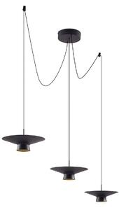 Függőlámpa Lindby, Norvind, dimmable, Fekete, Étkező, Fém, Modern