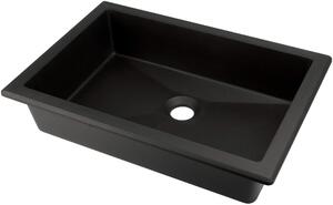 Deante Correo, gránit mosogató 500x350x140 mm, fekete matt, DEA-CQR_NU5U