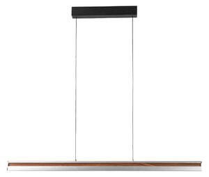 Függőlámpa Lucande, Lutana, dimmable, Fa, Étkező, Fém, Modern