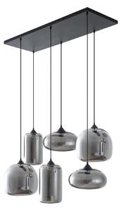 Függőlámpa Lindby, Marla, dimmable, Szürke, Étkező, Üveg, Modern