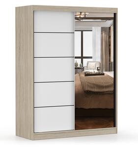 VALERY IV 150 ruhásszekrény 150x200x61 - sonoma tölgy / fehér