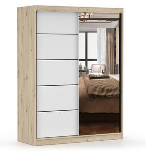 VALERY IV 150 ruhásszekrény 150x200x61 - artisan tölgy / fehér