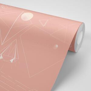 Öntapadó tapéta rózsaszínű geometriai űr