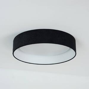 LED mennyezeti lámpa Plafond, fekete, szövet, Ø 45 cm, 3 fokozatú