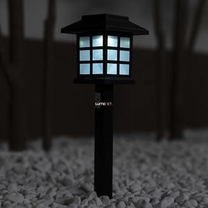 Kültéri napelemes leszúrható LED lámpa 38cm, műanyag