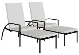 RelaxDays - Napozóágy - Polyrattan - 2 db