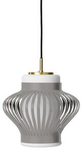 Függőlámpa Warm Nordic, Opal Lamella, dimmable, Szürke, Étkező, Fém, Vintage