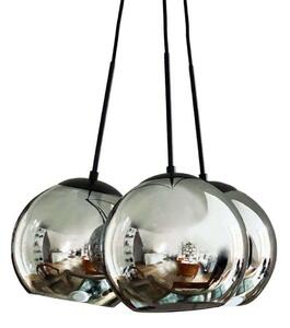 Függőlámpa Dyberg Larsen, Harry 3, dimmable, Szürke, Nappali, Üveg, Skandináv