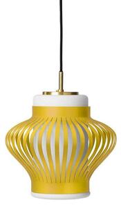 Függőlámpa Warm Nordic, Opal Lamella, dimmable, Sárga, Étkező, Fém, Vintage