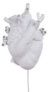 Fali Lámpa SELETTI, Heart Lamp, Fehér, Nappali, Kerámia, Dizájn