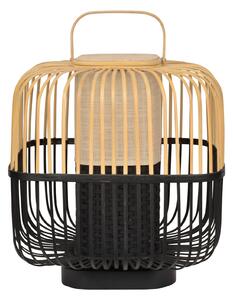 Asztali lámpa Forestier, Bamboo Square M, Fekete, Nappali, Bambusz, Dizájn