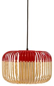 Függőlámpa Forestier, Bamboo Light S, dimmable, Piros, Nappali, Bambusz, Dizájn