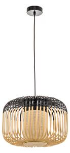 Függőlámpa Forestier, Bamboo Light S, dimmable, Fekete, Nappali, Bambusz, Dizájn