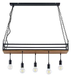 Függőlámpa Lindby, Kirista, dimmable, Fekete, Nappali, Fém, Vintage