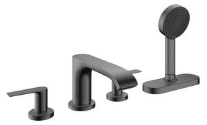 Kád csaptelep Hansgrohe Vivenis fürdőkádas készlettel csiszolt fekete króm 75444340