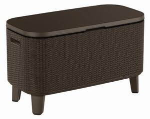 Keter Bevy Bar Cool kerti asztal, barna rattan