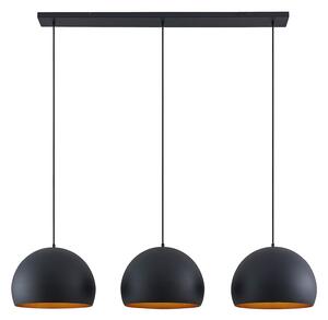 Függőlámpa Lindby, Tarjei, dimmable, Fekete, Nappali, Fém, Modern