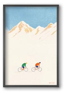 Cycling in the mountains - falikép keretben | artbridge