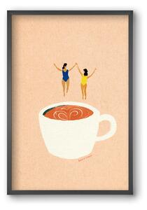 Coffee party - falikép keretben | artbridge