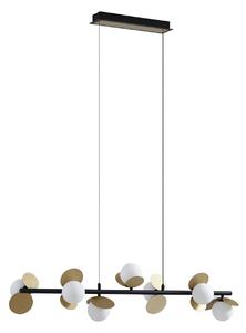 Függőlámpa Lucande, Pallo, dimmable, Fekete, Étkező, Fém, Modern