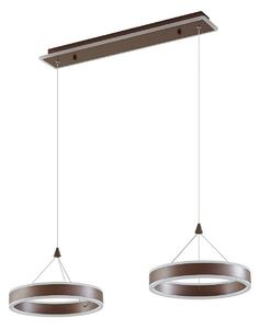 Függőlámpa Lucande, Kolo, dimmable, Barna / Rozsdabarna, Étkező, Műanyag, Modern