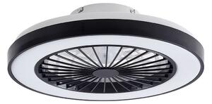 Teleo LED Mennyezeti ventilátor Fekete Lindby, Teleo, dimmable, Fekete, Nappali, Műanyag, Modern