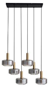 Függőlámpa Lindby, Hildur, dimmable, Szürke, Étkező, Üveg