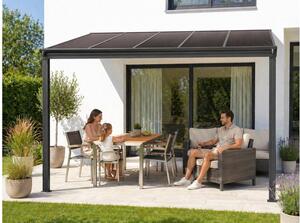 Alumínium pergola LANITPLAST WALL 33 antracit + bronz PC LG2120