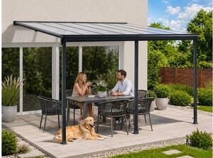 Alumínium pergola LANITPLAST WALL 53 antracit + clear PC LG2129