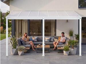 Alumínium pergola LANITPLAST WALL 43 fehér + opal PC LG2127