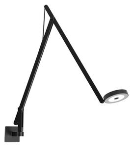 Fali Lámpa Rotaliana, dimmable, Fekete, Nappali, Alumínium