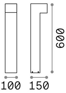 SIRIO kültéri állólámpa, antracit, 60 cm, GX53