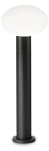 CLIO kültéri állólámpa, fekete, 60 cm, opál gömbbúra, E27
