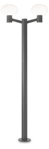 CLIO kültéri kandeláber, antracit, 2 gömbös, 197 cm, E27