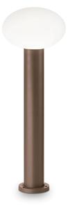 CLIO kültéri állólámpa, kávébarna, 60 cm, opál gömbbúra, E27