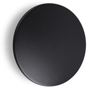 PUNTO LED kültéri fali lámpa, fekete, Ø24 cm, közvetett fény