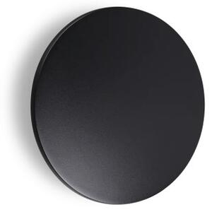 PUNTO LED kültéri fali lámpa, fekete, Ø18 cm, közvetett fény