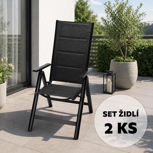 Avenberg ISLA PLUS állítható alumínium szék szett - 2db, fekete