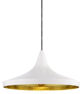 Beat Wide LED Függőlámpa Glossy White/Brass- Tom Dixon