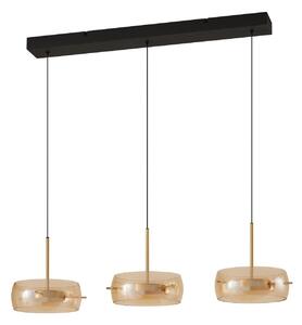 Függőlámpa Lucande, Martis, dimmable, Arany / Sárgaréz, Étkező, Üveg, Modern